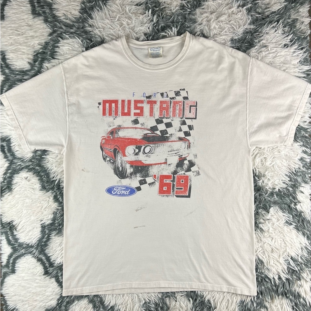 Comfort Wash Men's 1969 Ford Mustang T-Shirt Size XL Short Sleeve